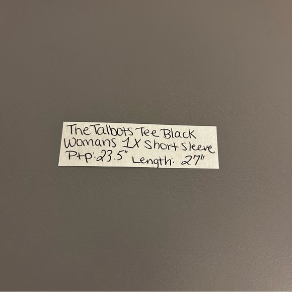 Talbots Tee Women’s Plus 1X Black Short Sleeve 100% Pima Cotton Top Basic - Picture 8 of 8